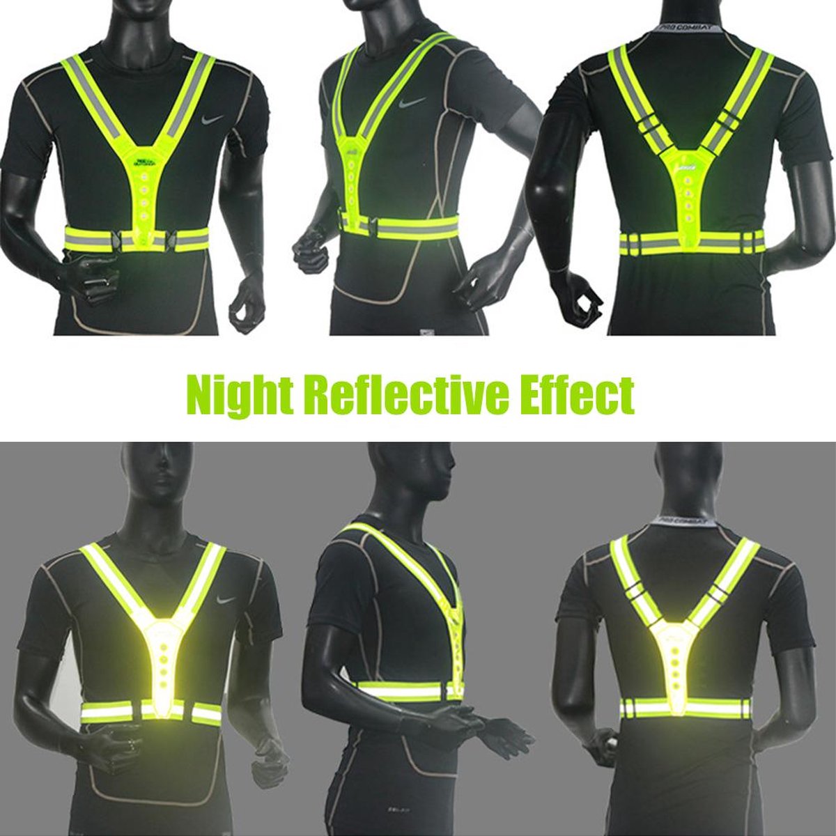 Hardloopvest met led verlichting