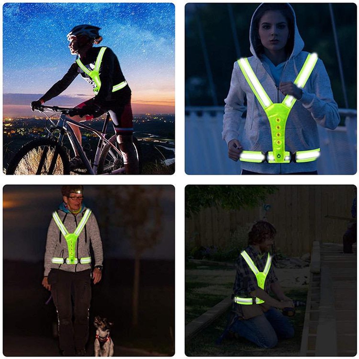 Hardloopvest met led verlichting
