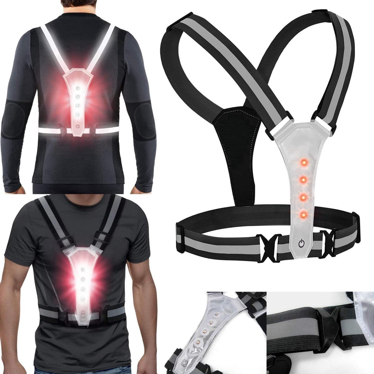 Hardloopvest met led verlichting