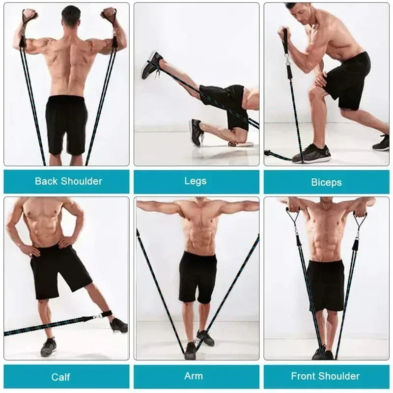 Weerstandsbanden set 5-delig Pilates Set - Resistance Tubes