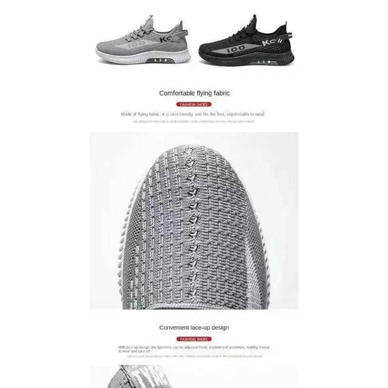 Lichte sportschoenen voor mannen – ademende mesh sneakers, deodorant technologie, comfortabele en trendy veelzijdige schoenen
