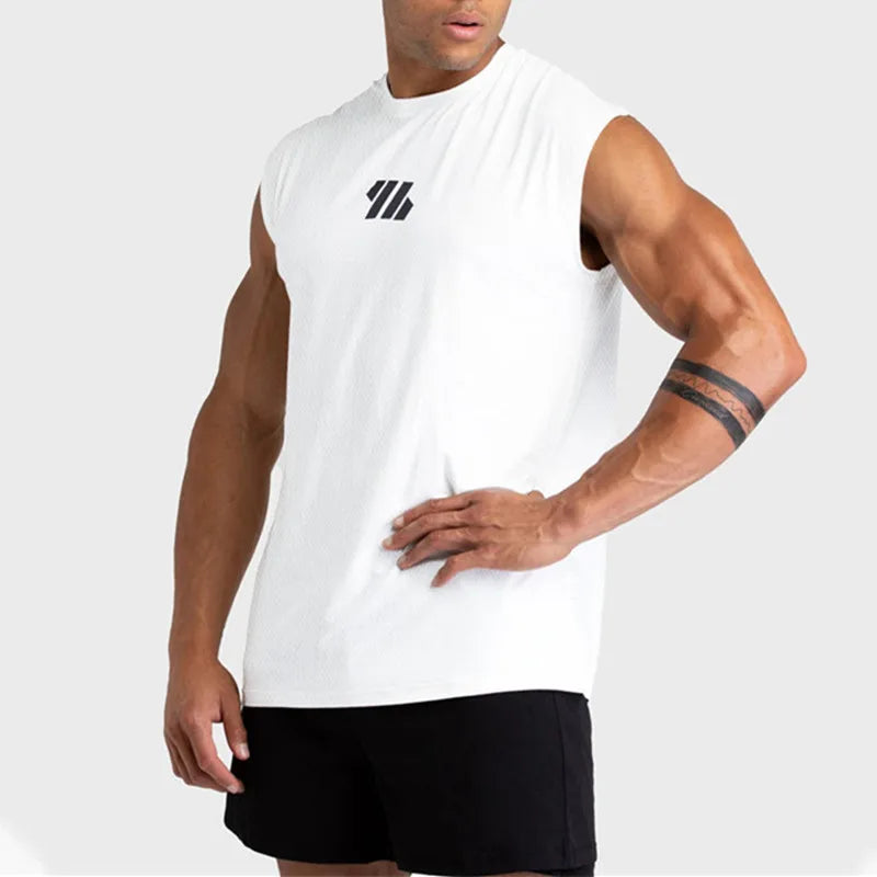Mouwloos sport tanktop - sneldrogend en ideaal voor bodybuilding, fitness en hardlopen