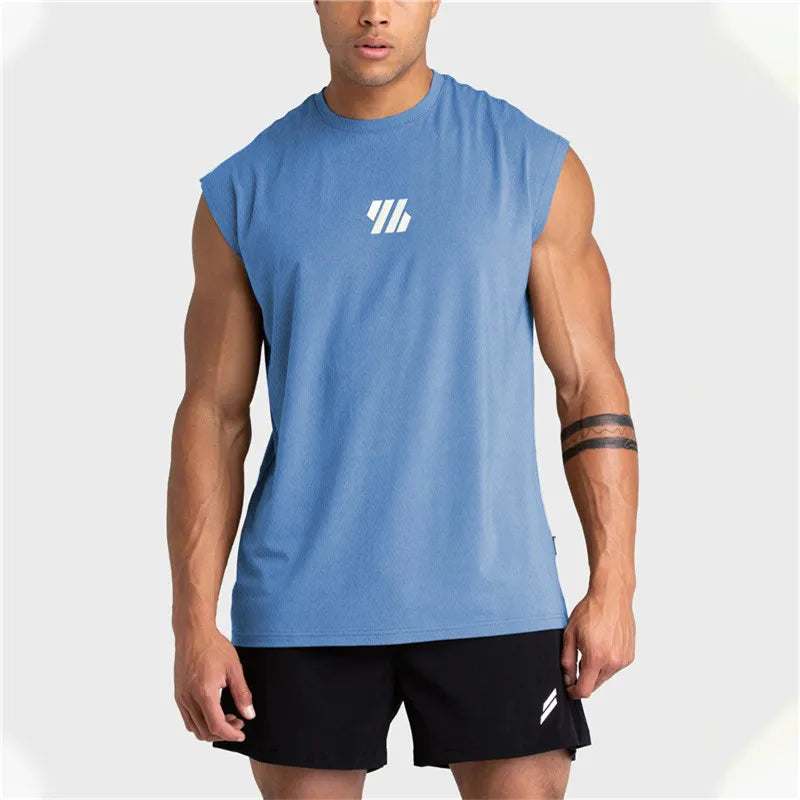 Mouwloos sport tanktop - sneldrogend en ideaal voor bodybuilding, fitness en hardlopen