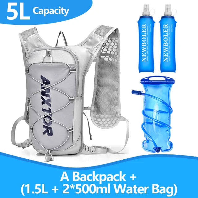 Trailrugzak 5 l met waterzak 1.5l & 2x 500 ml