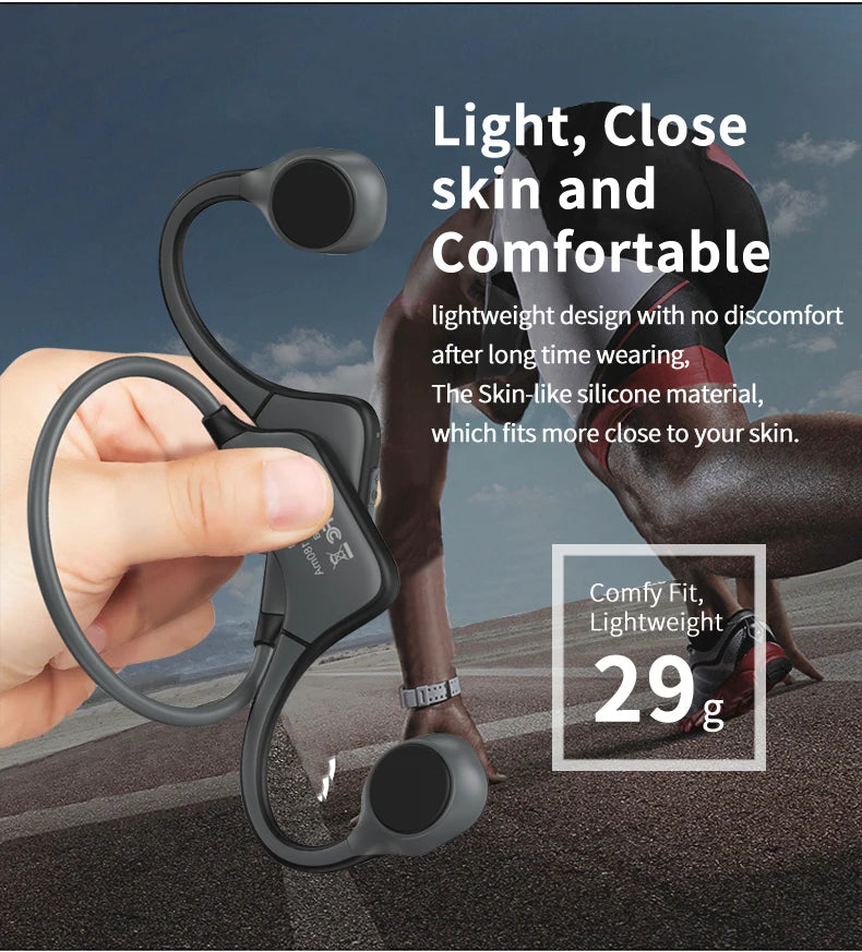 Hoofdtelefoon Draadloze Bluetooth Headset Met Microfoon Waterdicht Voor Sport Hardlopen