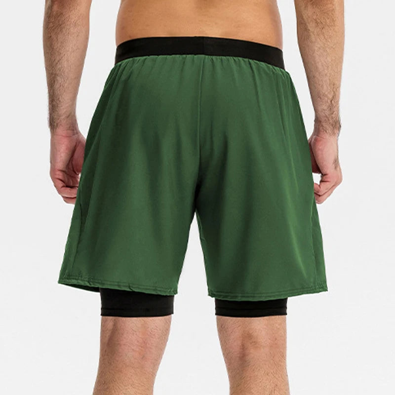 Sportbroekje Hardloopbroekje Ademend Met Onderbroek Heren Hardloopbroekje