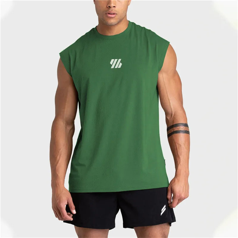 Mouwloos sport tanktop - sneldrogend en ideaal voor bodybuilding, fitness en hardlopen