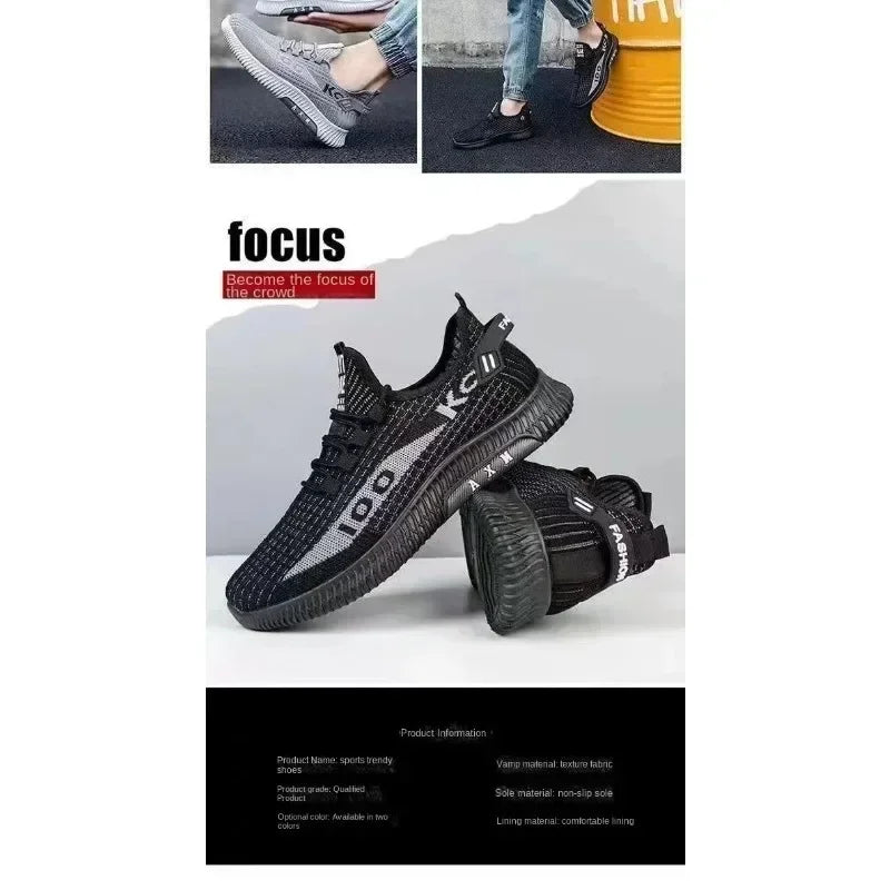 Lichte sportschoenen voor mannen – ademende mesh sneakers, deodorant technologie, comfortabele en trendy veelzijdige schoenen