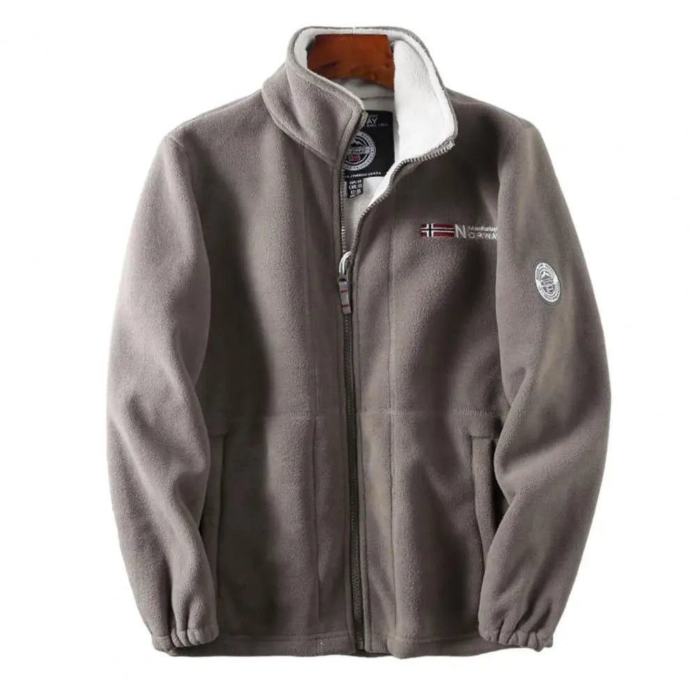 Mannen wandel fleece jas – thermische fleece bomberjack