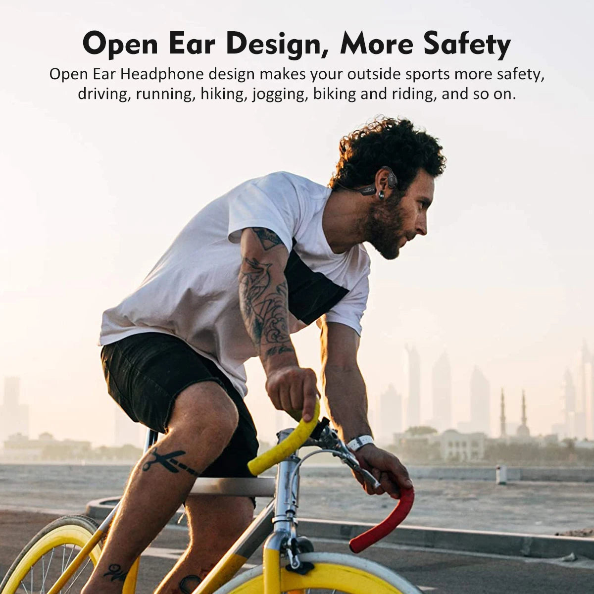 Hoofdtelefoon Draadloze Bluetooth Headset Met Microfoon Waterdicht Voor Sport Hardlopen