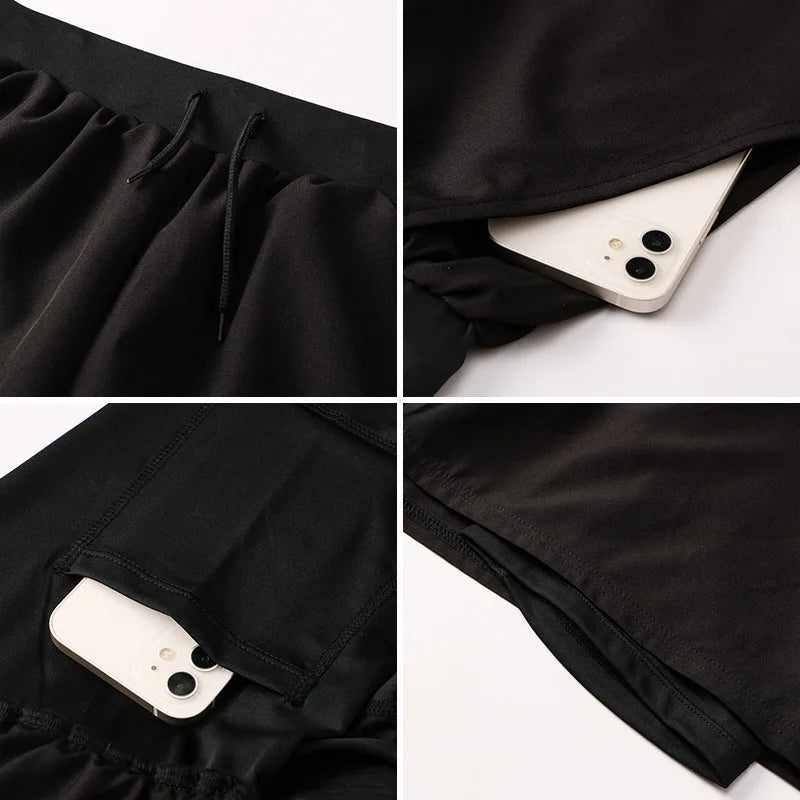 Sportbroekje Hardloopbroekje Ademend Met Onderbroek Heren Hardloopbroekje