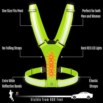 Hardloopvest met led verlichting