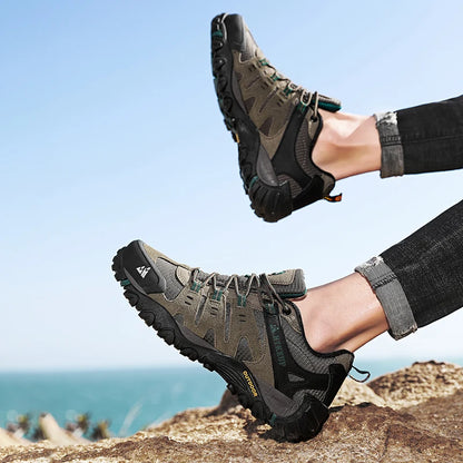 HIKEUP heren wandelschoenen – suède leren outdoor schoenen, slijtvast