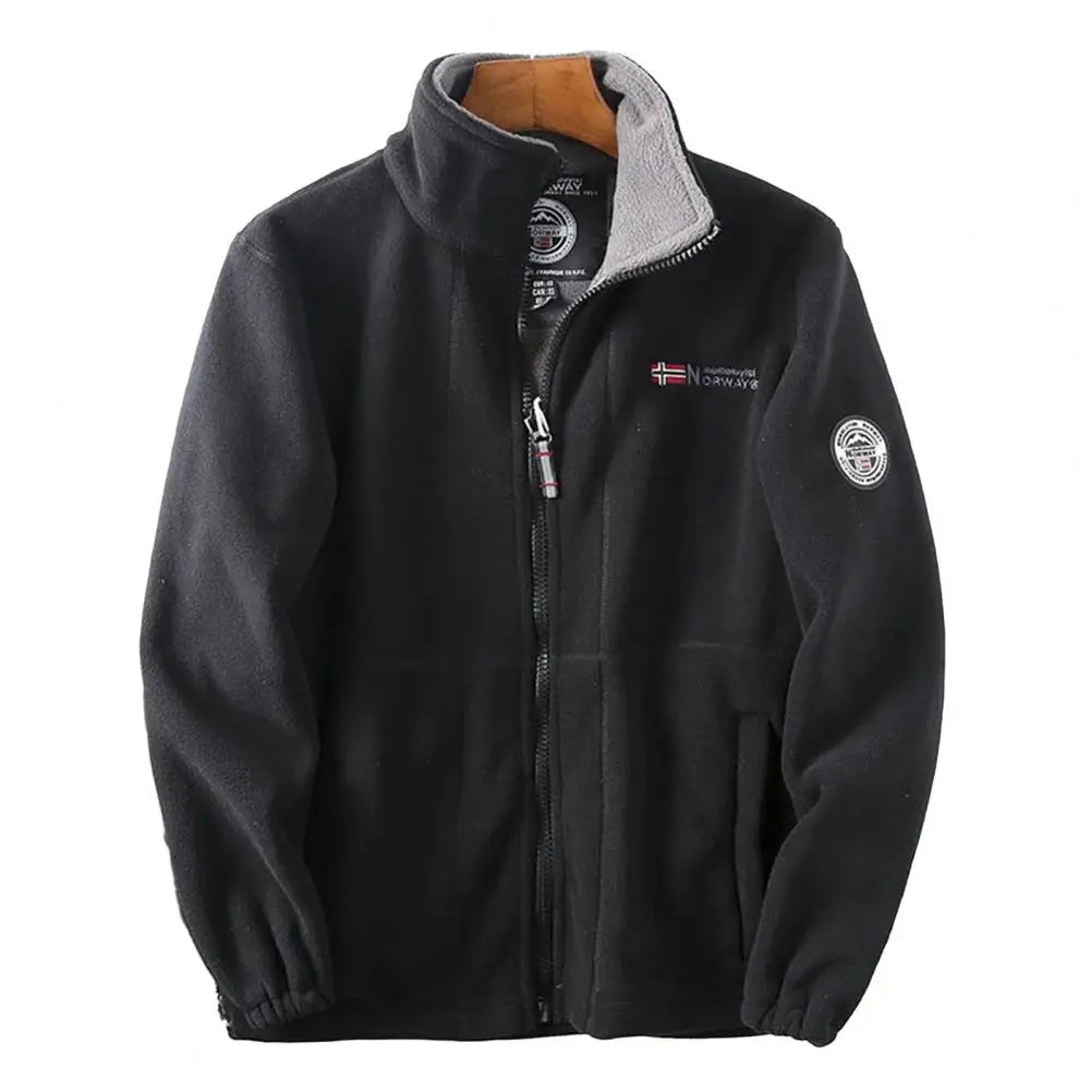 Mannen wandel fleece jas – thermische fleece bomberjack