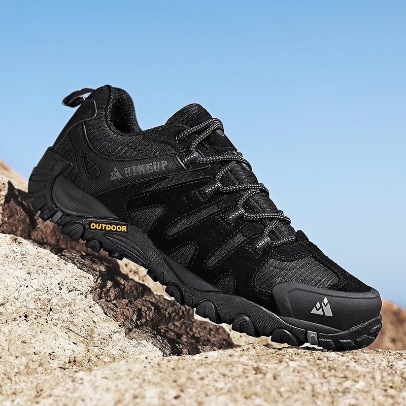 HIKEUP heren wandelschoenen – suède leren outdoor schoenen, slijtvast
