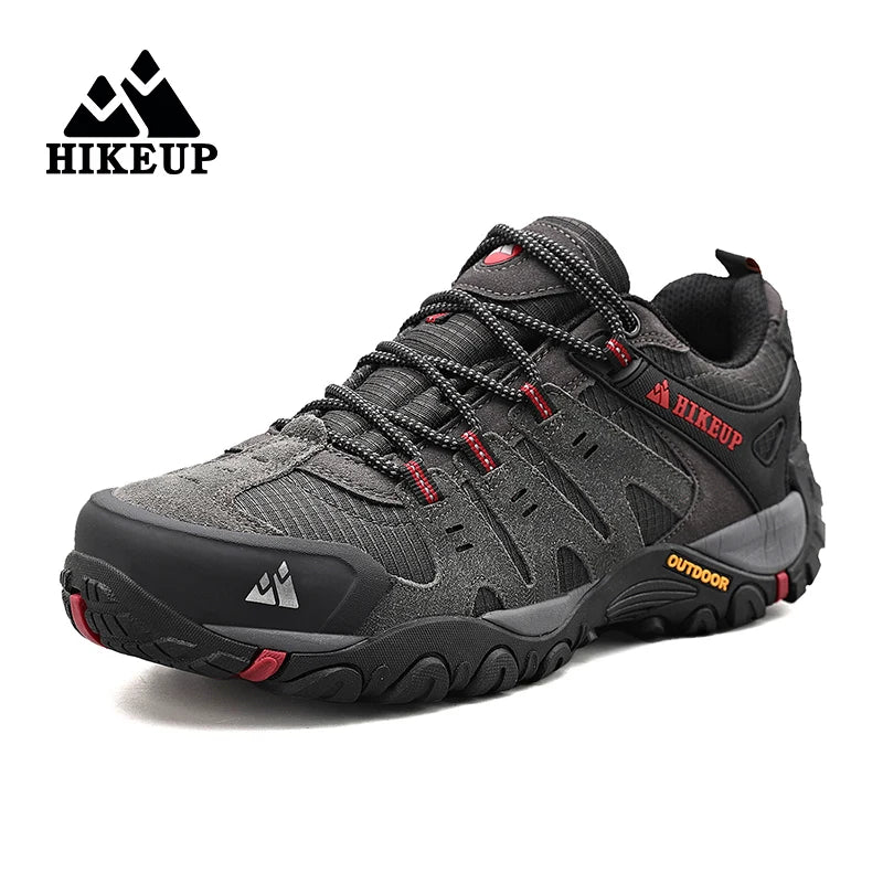 HIKEUP heren wandelschoenen – suède leren outdoor schoenen, slijtvast