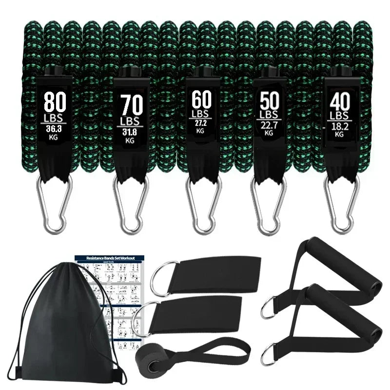 Weerstandsbanden set 5-delig Pilates Set - Resistance Tubes