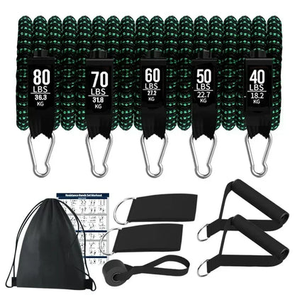 Weerstandsbanden set 5-delig Pilates Set - Resistance Tubes