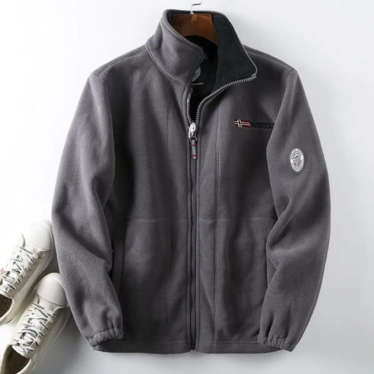 Mannen wandel fleece jas – thermische fleece bomberjack