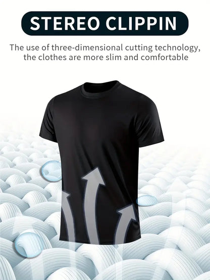 Fitness T-Shirt Sport Shirtje Stretch Heren Hardloopshirtje