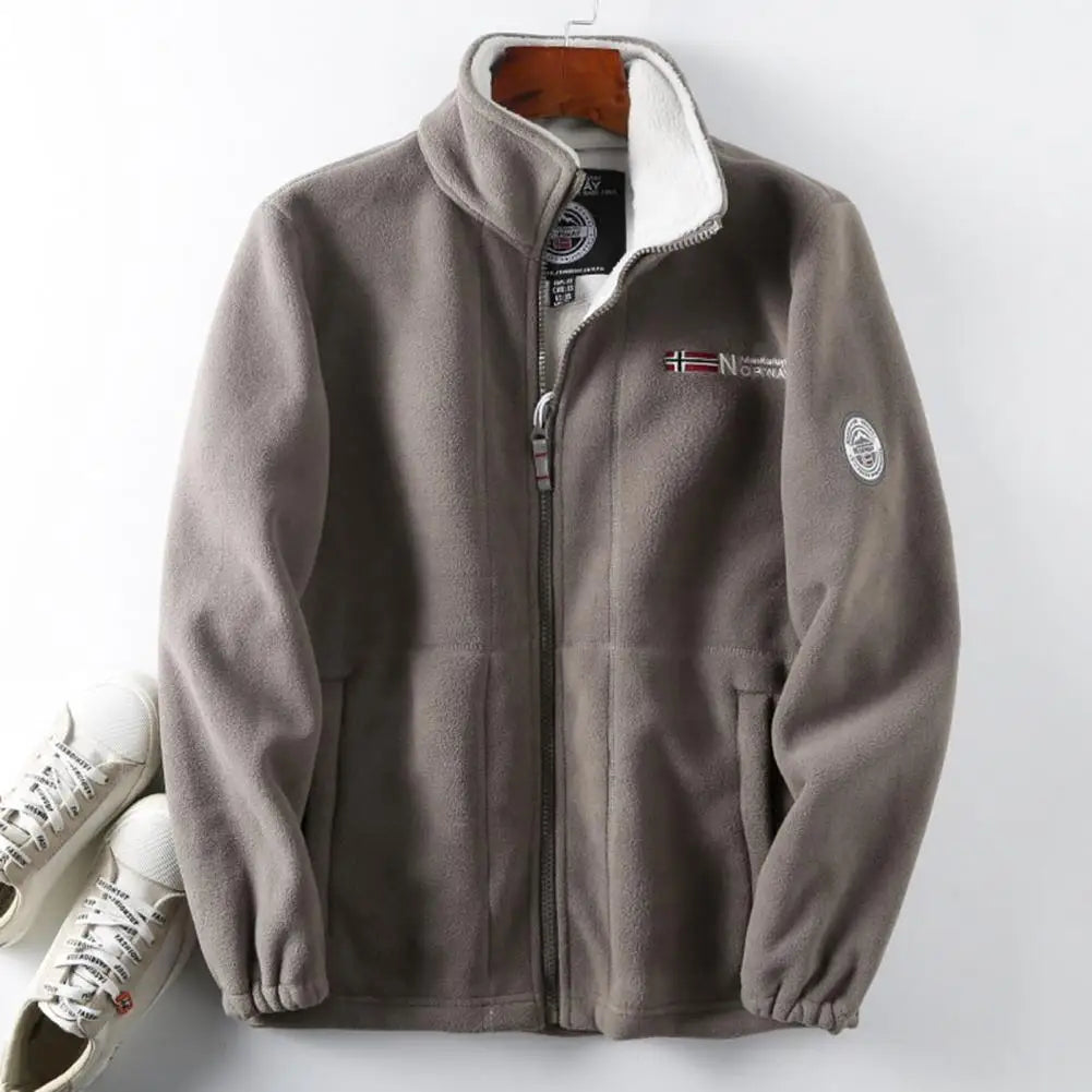 Mannen wandel fleece jas – thermische fleece bomberjack