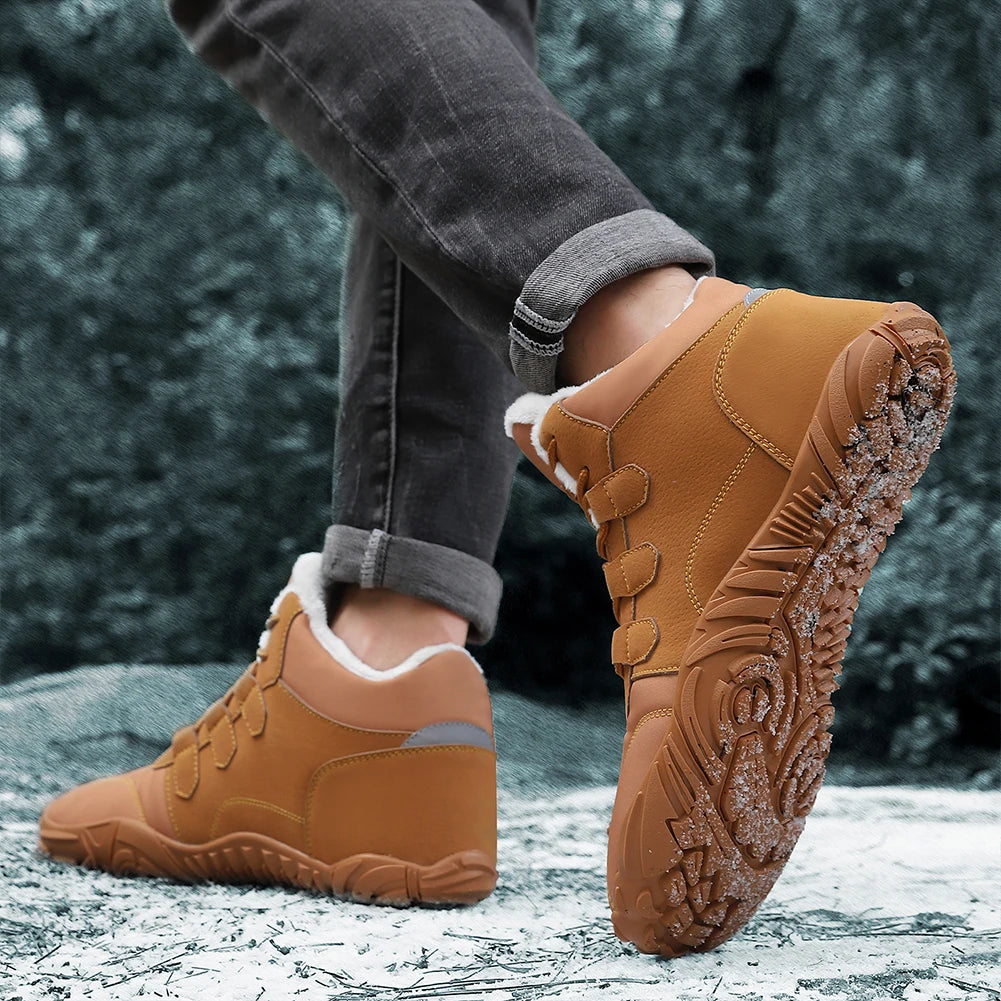 Wandelschoenen Barefoot - Winterboots voor heren en dames – sneeuwlaarzen, barefoot casual schoenen, outdoor werkschoenen