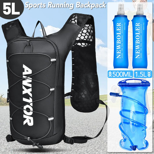 Trailrugzak 5 l met waterzak 1.5l & 2x 500 ml